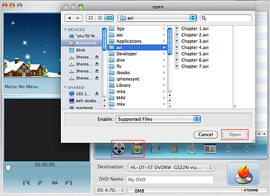 3herosoft AVI to DVD Burner for mac