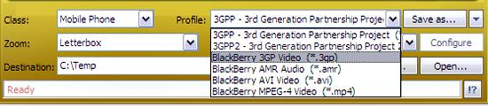 convert video to blackberry