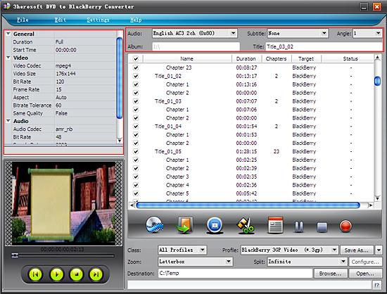 3herosoft dvd to blackberry converter