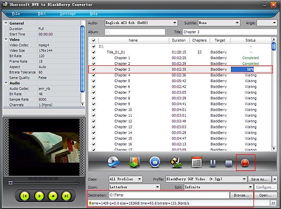 3herosoft dvd to blackberry converter