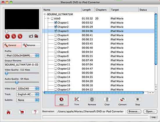 3herosoft dvd to ipod converter for mac