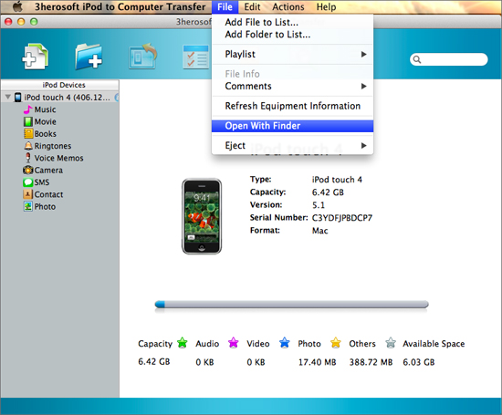 3herosoft ipod to computer transfer for mac