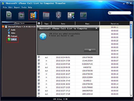 3herosoft iphone call list to computer transfer