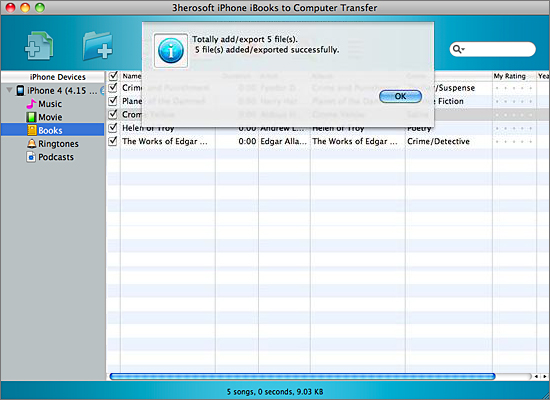 3herosoft iphone ibooks to computer transfer for mac