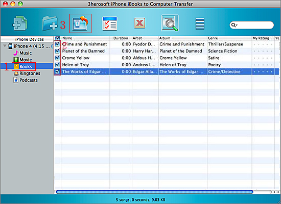 3herosoft iphone ibooks to computer transfer for mac