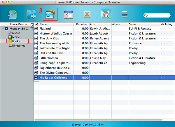 3herosoft iphone ibooks to computer transfer for mac