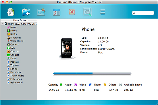3herosoft iphone to computer transfer for mac