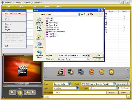 3herosoft video to audio converter